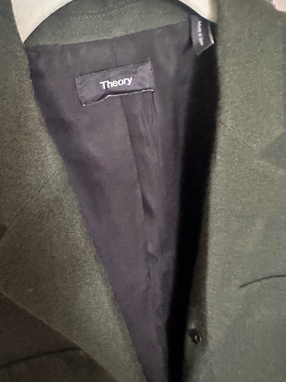 Theory Military Jacket, Size 4, Hunter Green Melange, $575 Retail - Picture 12 of 14